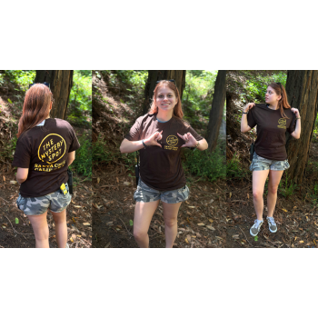 Brown and Yellow Circle Logo Tee Shirt 